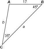 5. solve the following triangle for all missing sides and angles. part i: what is the measure