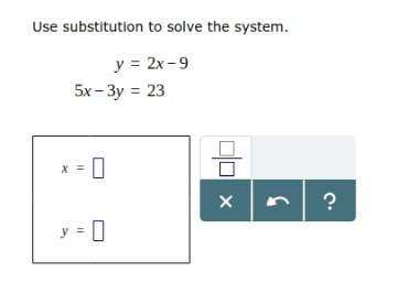 Solve for x and y. they both have to be the same number for each equation