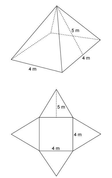 Will make the brainliest a monument at a park is in the shape of a right square pyramid. a diagram o