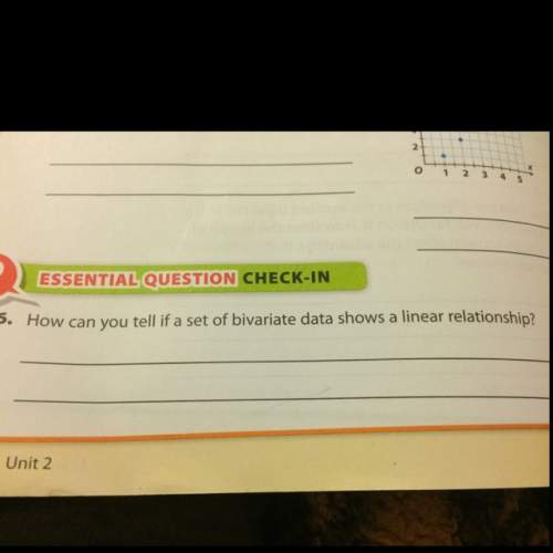 How can you tell if a set of bivariate data shows a linear relationship