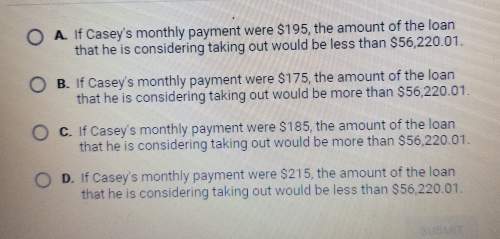 Casey is considering taking out a 30-year loan with monthly payments of $205 at an apr of 1.9%, comp