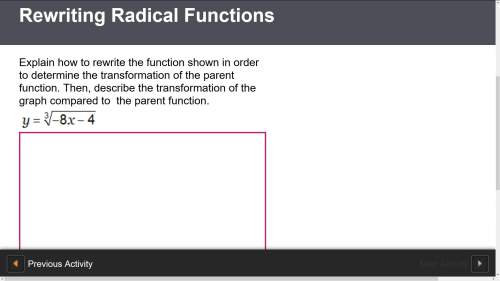 Explain how to rewrite the function shown in order to determine the transformation of the parent fun