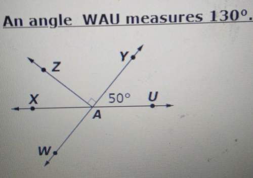 (picture up top) lines xu and wy intersect at point a. based on the diagram, determine if the statem