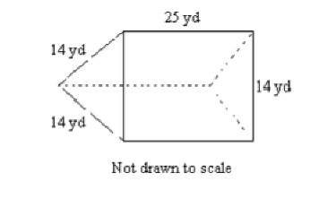 Find the volume of the given prism. round to the nearest tenth if necessary.