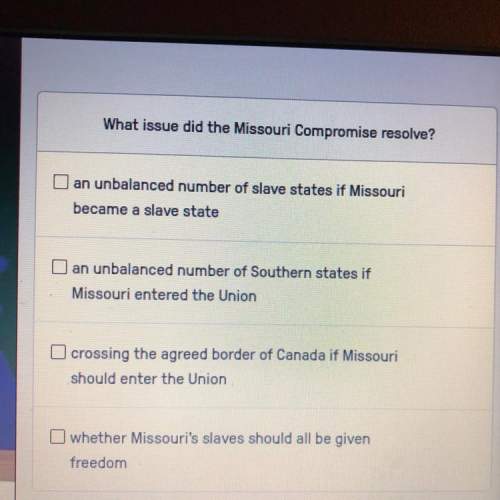 What issue did the missouri compromise resolve?