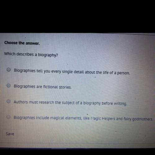 Which describes a biography? 10 points