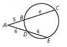 Find the length of x. round to the nearest tenth