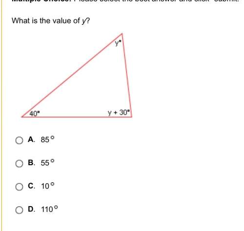 What is the value of y, and quick explanation !