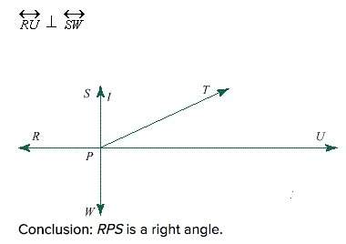 conclusion: rps is a right angle. which of the statement