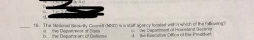 The national security council (nsc) is a staff agency located within which of the following?