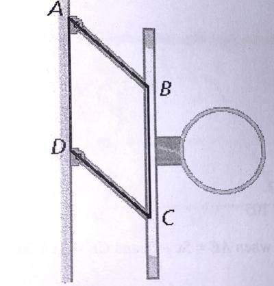 A parallelogram is formed by the supports that

attach a basketball backboard and rim to the wall.
T