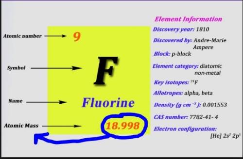 What is the atomic mass of fluorine?