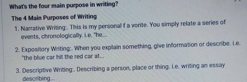 What is purpose in writing​