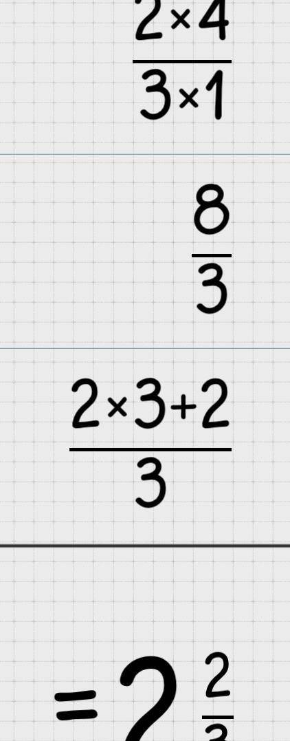 Work out the following, giving your answers in their simplest form:

a) 2/3 divided by 1/4 
b) 7 div