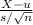 \frac{X-u}{s/\sqrt{n} }