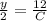 \frac{y}{2}=\frac{12}{C}