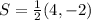 S = \frac{1}{2}(4,-2)