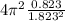4\pi ^2  \frac{0.823}{1.823^2}