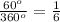 \frac{60^o}{360^o}=\frac16