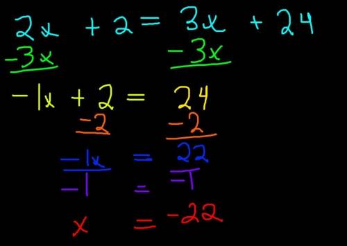 Twice the sum of a number and 2 is equal to three times the difference of the number and 8. find the