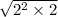 \sqrt{2^2\times2}