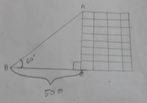 Need help with this trigonometry word problem

The angle of elevation of the top of the building at