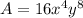 A=16x^4y^8