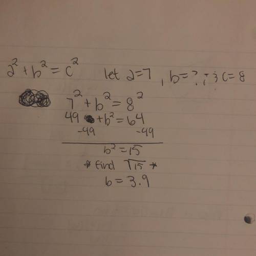 Use the Pythagorean Theorem to find the missing length and then round the result to the nearest tent