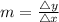 m = \frac{\triangle y}{\triangle x}