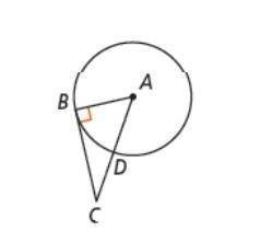 If AC=22 BC=19 in a figure what is the radius?