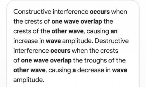 What happens when the crest of one wave overlaps the trough of a different wave?