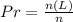 Pr = \frac{n(L)}{n}