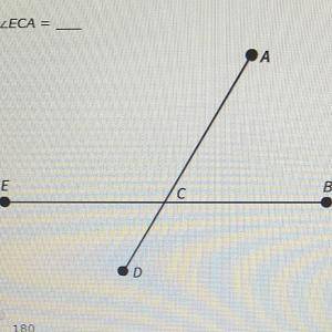 In the diagram, m < ACB = 65. m < ECD = A. 180 B. 115 C. 65 D. 90