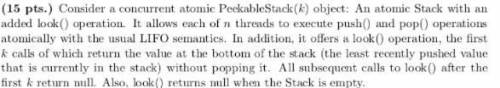 Is it possible to construct a wait-free n-thread PeekableStack(2) object from an arbitrary number of