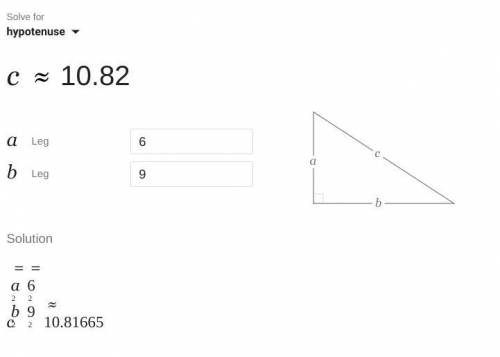 Question 3 of 10

A triangle has two sides of lengths 6 and 9. What value could the length of
the th