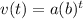 v(t)=a(b)^t