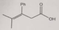 What is the IUPAC name of the following compound?

Select one:
a. 4-methyl-3-phenyl-3-pentenoic acid