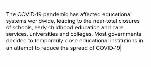 Paragraph on the impact of pandemic on education sector