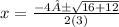x=\frac{-4±\sqrt{16+12 } }{2(3)}