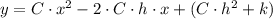 y = C\cdot x^{2} -2\cdot C\cdot h \cdot x + (C\cdot h^{2}+k)
