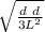 \sqrt{\frac{d \ d}{ 3 L^2 } }
