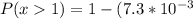 P(x1)=1-(7.3*10^{-3}