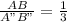 \frac{AB}{A"B"} = \frac{1}{3}