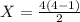 X=\frac{4(4-1)}{2}
