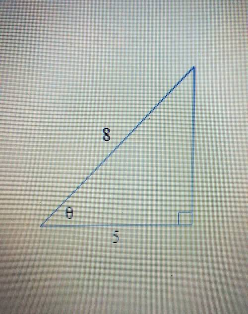 Find Tan0 where 0 is the angle shown. Give an exact value, not a decimal approximation.