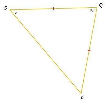 What is the value of u? A) 47°  B) 49°  C) 51°  D) 53°