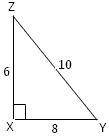 Find the sine of angle Z.  1. four fifths  2. two fifths  3. five halves  4. five fourths
