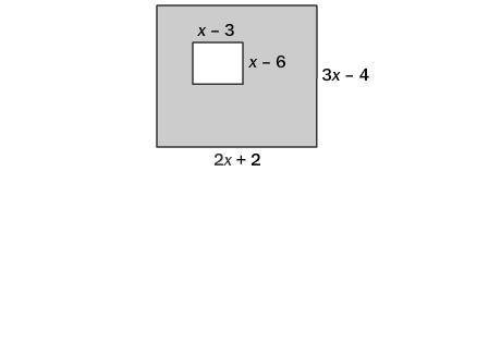 .  Find the area of the shaded region. 5x2 + 11x – 12 5x2 + 7x – 26 5x2 – 11x + 16 5x2 + 7x – 20