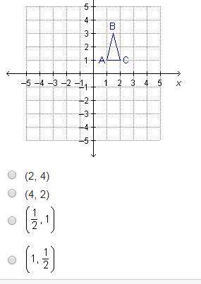 PLEASE HELP (will give brainliest for first actual answer) Triangle ABC is dilated by a scale factor