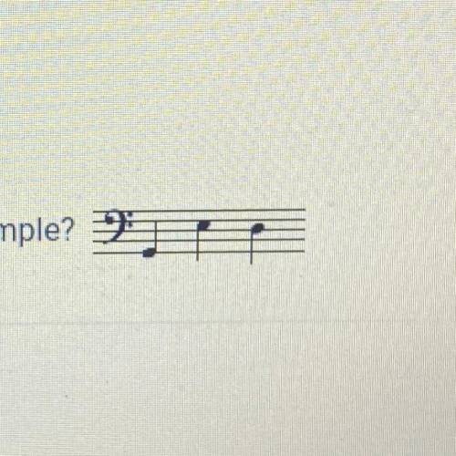 What is the name of the highest note in this example? A. the note E B. the note C C. the note F D. t